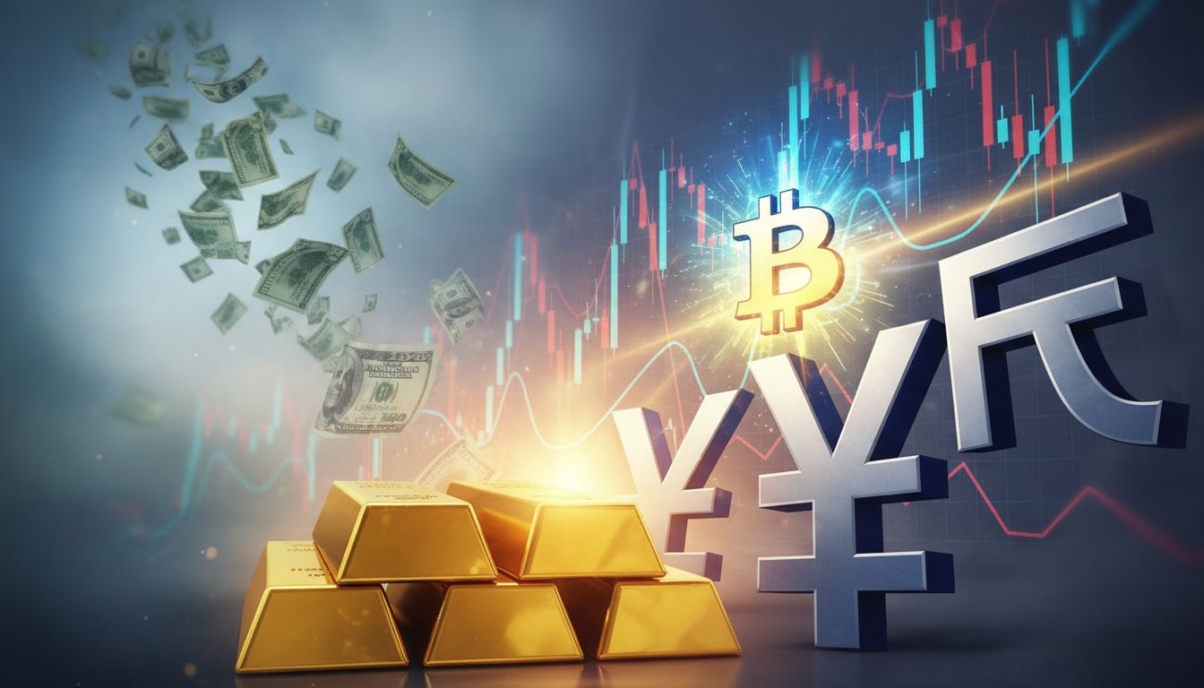 美元走弱引爆去美元化浪潮　比特幣(BTC)與黃金成避險新寵